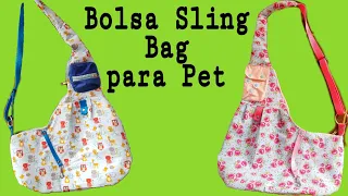 Bolsa transporte/ sling bag/ molde no vídeo e materiais na descrição.