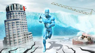 GTA 5 - PLAYING as ICE MAN & FREEZING Los Santos!