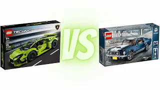 LEGO Technic Lamborghini Huracan vs Creator Expert Ford Mustang Comparison (42161 vs 10265)