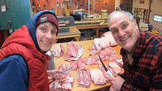 Cutting Our GIANT Pig