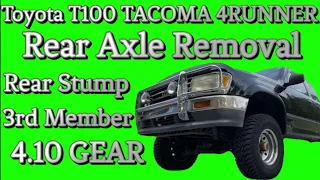 How to Toyota T100 Tacoma 4Runner Rear Differential 3rd Member Removal and Axle Removal