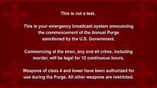 The Purge - Election Year Announcement HD [original voice]