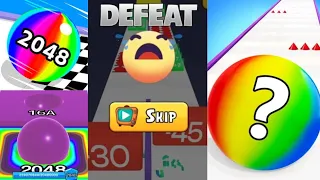 (New Updates) Rolling Ball Run Numbers Game vs Ball Run 2048 vs Merge Number Run Master