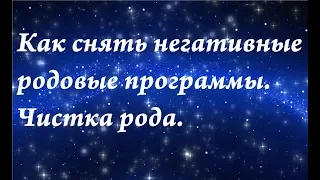 Как снять негативные родовые программы. Биоэнергетика рода