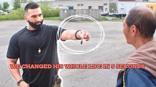 The biggest surprise ever that will change his life forever! Homeless man becomes my best friend...