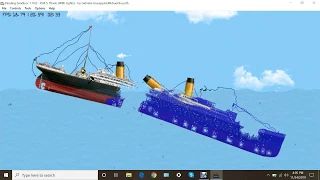 sinking the Titanic in floating sandbox