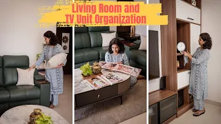 Living Room and TV Unit Organization | All About Our Living Room
