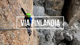 How to climb Via Finlandia (VI+) in the Italian Dolomites