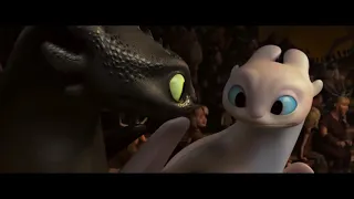 TOOTHLESS & LIGHT FURY DATE SCENE | HOW TO TRAIN YOUR DRAGON 3 2019 movie clips