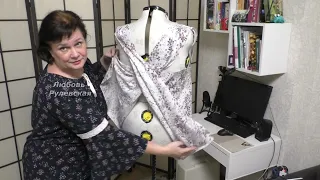 Фартук без завязок Японский фартук туника Выкройка Japanese apron pattern