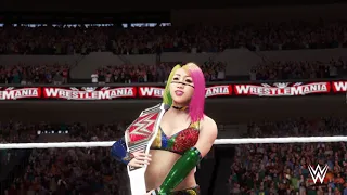 WWE FULL MATCH - ASUKA VS RHEA RIPLEY FOR RAW WOMEN’S CHAMPIONSHIP: WRESTLEMANIA 37 WWE2K20 HD