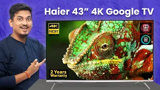 This TV works without Remote 📺 Haier 43" 4K Google TV (43P7GT) Unboxing & Review | Tech Mumbaikar 📺🔥