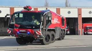 Vollalarm Flughafenfeuerwehr Dresden, Von Gong bis Ausrücken aller Fahrzeuge!