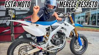 Pruebo Supermoto con motor de Yamaha DT 2T racing