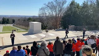 Guard change at the tomb of the unknown soldier