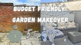 EXTREME BUDGET - Mini Garden Makeover + 5 Top Tips | How to transform your garden on the cheap!