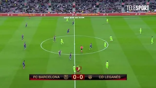Барселона ( 5 - 0 ) Леганес обзор матча