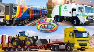 Машинки - изучаем транспорт и цвета, строительную технику / Обучающее видео для детей