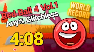 (FWR) [4:08] Red Ball 4 Vol.1 Speedrun - Glitchless Any%