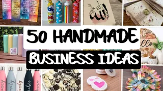 50 handmade business ideas you can start at home | DIY crafts and handmade products✨️#businessideas
