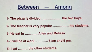 Between vs Among | What’s the difference? English Grammar Exercise