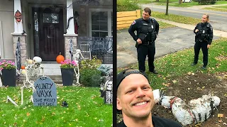 Times People Took Their Neighbors By Surprise With Their Halloween Decorations