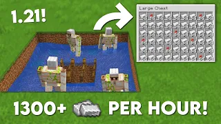 Minecraft 1.20+ Easy IRON Farm Tutorial - 1300+ Per Hour!