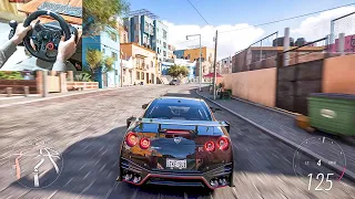 Nissan GT-R R35 Nismo - Forza Horizon 5 | Steering Wheel Gameplay