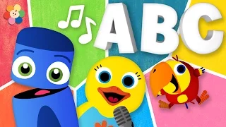 ABC song | Learn the ABCs with Color Crew and Friends | Nursery Rhymes for Kids | BabyFirst TV