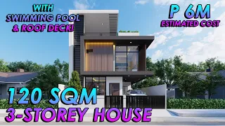 2 STOREY 5 BEDROOM HOUSE WITH POOL AND ROOF DECK (120 SQM) | ALG DESIGNS #36