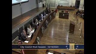 MONTGOMERY CITY COUNCIL WORK SESSION (12/19/23)