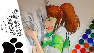 Paint with Me Studio Ghibli Scene | Chihiro and Haku #SpiritedAway