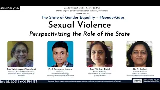 #GenderGaps | E42 | Prof Pushpesh Kumar | Sexual Violence: Perspectivizing Role of State Live Video