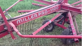 How the Miller Pro 1100 Hay rake works Video Review Farming How To raking hay