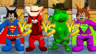 Tom and Jerry in War of the Whiskers Spike Vs Butch Vs Tom Vs Butch (Master Difficulty)