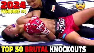 Top 50 Knockouts of February 2024 #4 (Muay Thai•MMA•Kickboxing•Boxing)