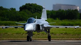 nato forces test Saab JAS 39 Gripen fighter to extreme limits for takeoff