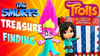 Trolls & Smurfs Disk Drop Punch Out Game! Mystery Adventury with Twilight Sparkle and Vanellope