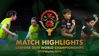 Mima Ito/Hina Hayata vs Cheng I-Ching/Chen Szu-Yu | 2019 World Championships Highlights (R16)