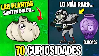 70 CURIOSIDADES, COSAS Y DATOS que NO Sabías en Plantas vs Zombies (PVZ)