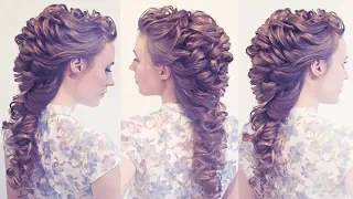 Свадебная причёска | Ирокез из локонов | Авторские причёски | Hairstyles by REM | Copyright ©
