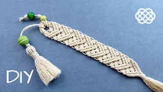 DIY MACRAME BOOKMARK WITH TASSEL FRINGE