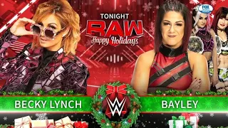 Bayley Vs Becky Lynch (Especial Navidad) - WWE Raw Español Latino: 19/12/2022