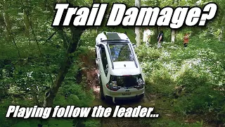 Trail damage while playing follow the leader! 2019 Jeep Cherokee Trailhawk 4x4 Offroad