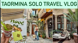 Taormina Sicily solo travel vlog, one of the most beautiful cities in Italy and best pistachio store