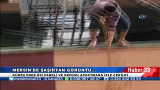 GÜNEŞ ENERJİSİ PANELİ VE DEPOSU APARTMANA İPLE ÇEKİLDİ