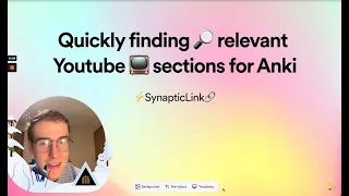 Quickly finding 🔎 relevant Youtube 📺 sections for Anki