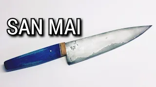 Forging a San Mai Chef knife by hand