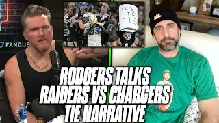 Aaron Rodgers' Thoughts On Theories Raiders or Chargers Would Want To Tie | Pat McAfee Reacts