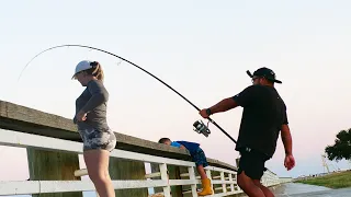 Bank Fishing Big Fish at Port Arthur